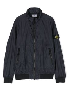 Stone Island Junior veste bomber à patch Compass - Bleu