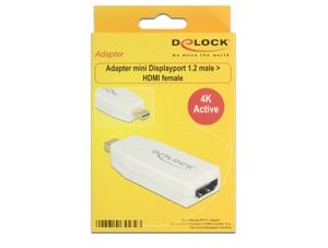 DeLOCK 65582 tussenstuk voor kabels mini Displayport 1.2 HDMI-A Wit