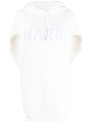 Marni hoodie à logo imprimé - Blanc
