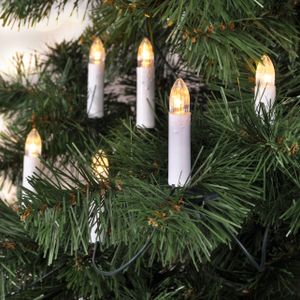 HI kerstverlichting - 20 LED kaarsen op clip - 530 cm - warm wit   -