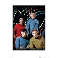 Kunstdruk Star Trek Kirk Spock Uhura And Bones 60x80cm - thumbnail