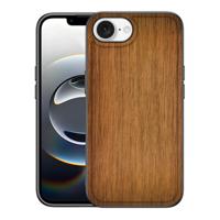 iPhone 16e Houten Print Telefoonhoesje Donker Hout