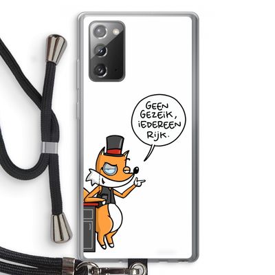 Geen Gezeik: Samsung Galaxy Note 20 / Note 20 5G Transparant Hoesje met koord