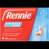 Rennie Pepermunt Kauwtablet bij brandend maagzuur, 48 Stuks bij Jumbo