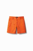 Geborduurde bermuda - ORANGE - 30