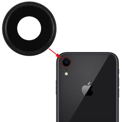 Terug Bezel van de Camera met Lens Cover voor iPhone XR(Black)