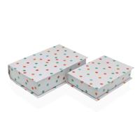 Decoratieve Doos Versa Canvas Hout MDF Boek