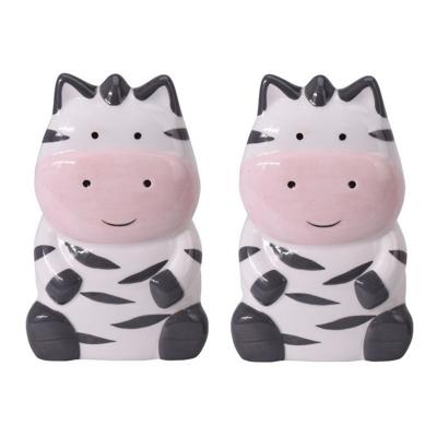 Waterverdamper radiator - Set van 2x stuks - zebra - kunststeen - kinderkamer - 17 cm - luchtbevocht