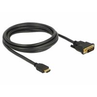 DeLOCK 85654 video kabel adapter 2 m HDMI Type A (Standaard) DVI Zwart - thumbnail