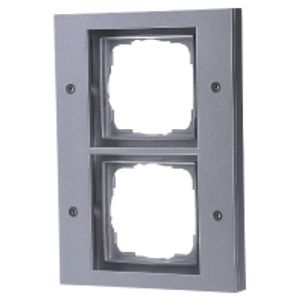 021265  - Frame 2-gang aluminium 021265