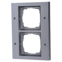 021265  - Frame 2-gang aluminium 021265 - thumbnail