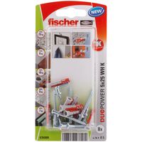 Fischer 535008 schroefanker & muurplug 8 stuk(s) Schroef- & muurplugset 25 mm
