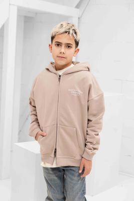 Croyez Fraternité Zip Hoodie Kids Beige - Maat 164 - Kleur: Beige | Soccerfanshop