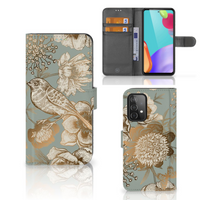 Hoesje voor Samsung Galaxy A52 Vintage Bird Flowers - thumbnail