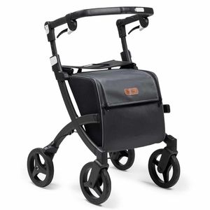 Rollz Flex 2 rollator classic (7,4 kg) | Rollator met grote boodschappentas | Matt Black | Lichtgewicht rollator | 3010RF0012