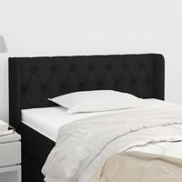 Hoofdbord met randen 103x16x78/88 cm stof zwart