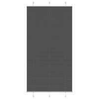 VidaXL Plissé rolgordijn 110x200cm stofbreedte 109,4cm polyester zwart