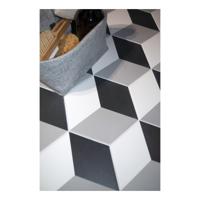 Hexagon Timeless Decor mat 15x17 cm zwart wit grijs mat