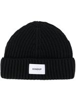 DONDUP bonnet nervuré à logo - Noir