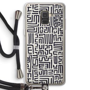 Moroccan Print: Samsung Galaxy A8 (2018) Transparant Hoesje met koord