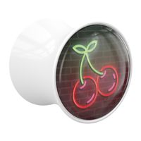 Double Flared Plug met Neon Design Acryl Tunnels & Plugs - thumbnail
