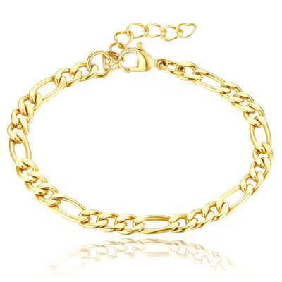 Verstelbare Schakelarmband Edelstaal Dames Goudkleurig
