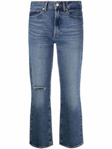 7 For All Mankind jean court Logan à taille haute - Bleu