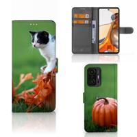 Xiaomi 11T | 11T Pro | Telefoonhoesje | Met pasjeshouder | Kitten