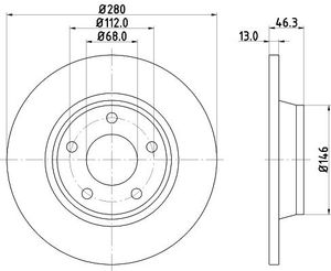 Remschijf Gecoat 53929PRO 8DD355104171