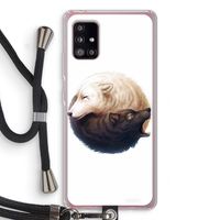 Yin Yang Wolves: Samsung Galaxy A51 5G Transparant Hoesje met koord Yin Yang Wolves: Samsung Galaxy A51 5G Transparant Hoesje met koord