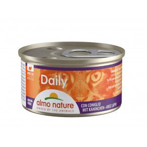 Almo Nature Daily Mousse met konijn natvoer kat (85 g) 48 x 85 g