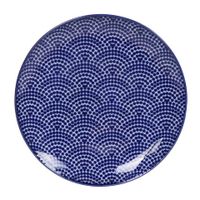 Tokyo Design Studio - Nippon Blue - Ontbijtbord - Stippen - 20.6 x 2.2cm - thumbnail