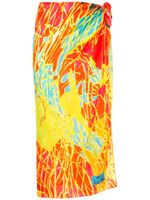 Amir Slama sarong tie-dye en soie - Multicolore