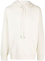 AMI Paris hoodie en coton à logo brodé - Jaune