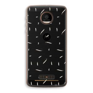 Hipster stripes: Motorola Moto Z Force Transparant Hoesje
