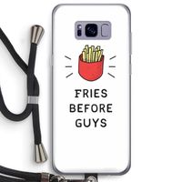 Fries before guys: Samsung Galaxy S8 Plus Transparant Hoesje met koord