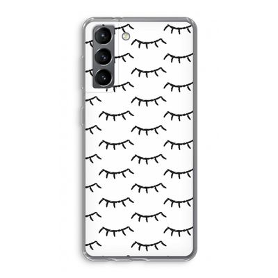 Wimpers: Samsung Galaxy S21 Transparant Hoesje