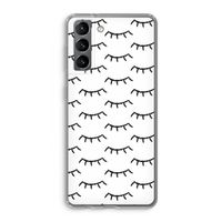 Wimpers: Samsung Galaxy S21 Transparant Hoesje Wimpers: Samsung Galaxy S21 Transparant Hoesje