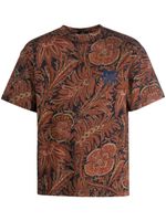 ETRO t-shirt fleuri à imprimé cachemire - Marron