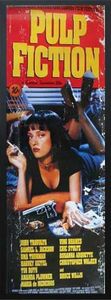 Pulp Fiction Cover Poster Ingelijst MDF Zwart 53x158cm