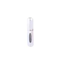 Portable mini aluminium hervulbare parfum fles spray lege cosmetische containers verstuiver capaciteit: 5ml (zilver)