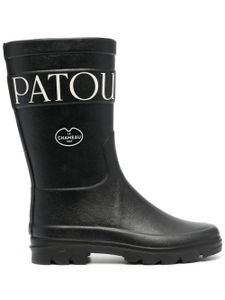 Patou x Le Chateau bottes de pluie à logo imprimé - Noir