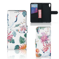 Sony Xperia L3 Telefoonhoesje met Pasjes Bird Flowers - thumbnail
