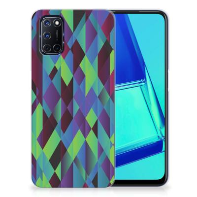 OPPO A52 | A72 | TPU Hoesje | Abstract Green Blue