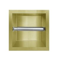 Inbouw Toiletrolhouder Sanilux Jali Geborsteld Goud - thumbnail