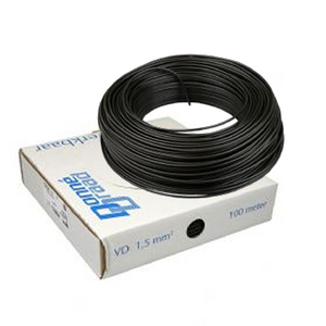 Donne VD draad installatiedraad 1,5mm Zwart/wit rol 100 meter