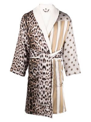 Roberto Cavalli peignoir de bain à imprimé animalier - Tons neutres