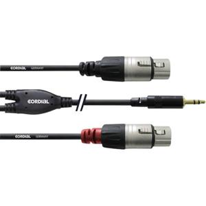 Cordial CFY 3 WFF audio kabel 3 m 2 x XLR (3-pin) 3.5mm Zwart