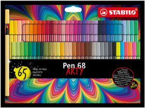 STABILO Pen 68, premium viltstift, ARTY etui met alle 65 kleuren