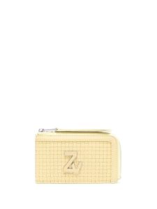 Zadig&Voltaire portefeuille en cuir médium à plaque logo - Tons neutres